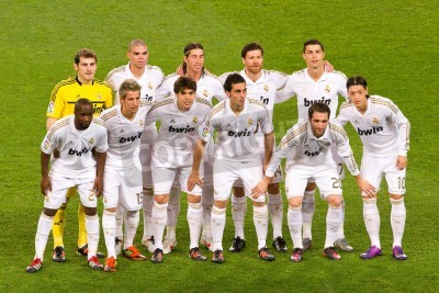 Fotobehang De spelers van Real Madrid