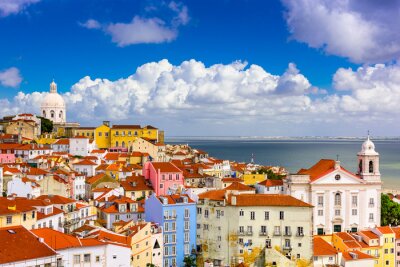 De stadspanorama van Lissabon Portugal