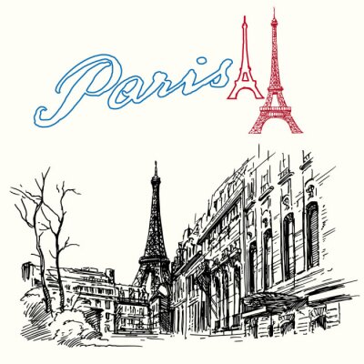 De straten van Parijs schetsen