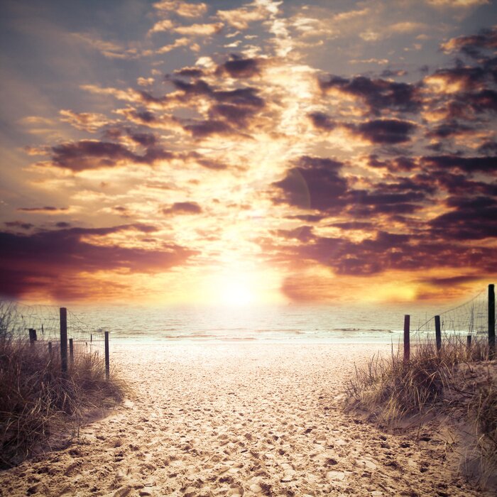 Fotobehang De zee en toegang tot het strand
