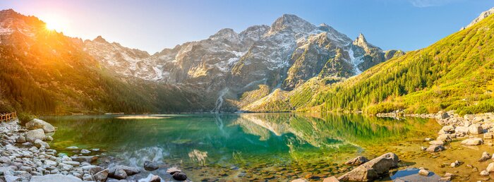 Fotobehang De zon komt op boven het Tatra Nationaal Park