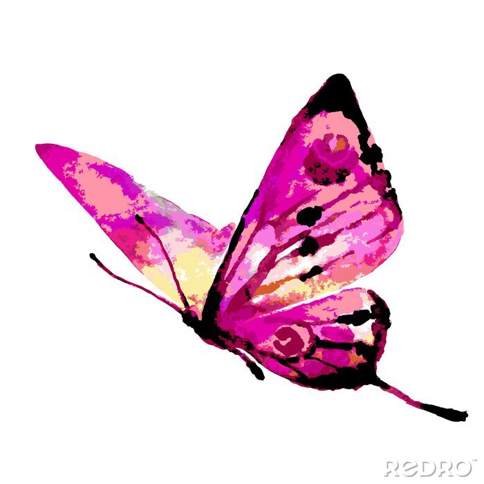 Fotobehang Delicaat vlinderpatroon