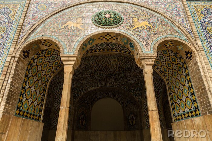 Fotobehang Details uit de 19e eeuw Golestan paleis in Teheran, Iran