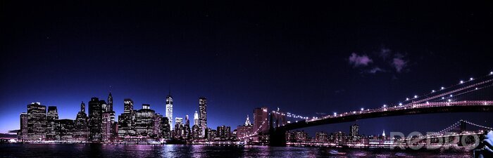 Fotobehang Diepe nacht in New York City