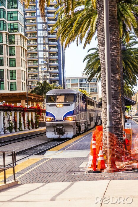 Fotobehang Diesel locomotief, San Diego, Californië.