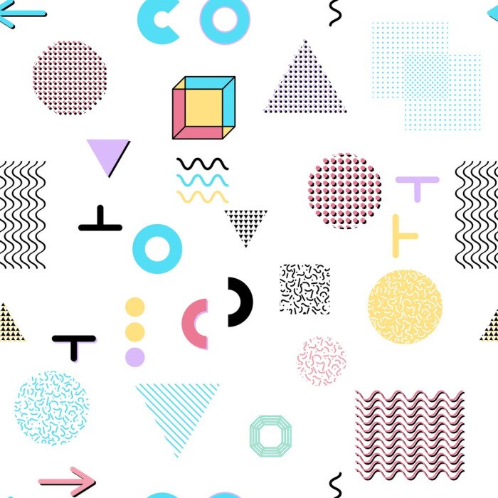 Fotobehang Diverse geometrische figuren