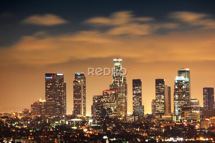 Fotobehang Downtown Los Angeles skyline