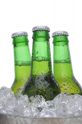 Fotobehang Dranken in groene flessen