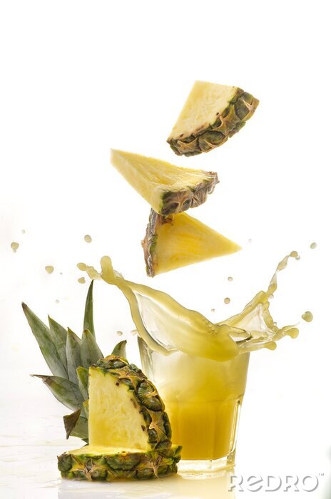 Fotobehang Drankje met ananas