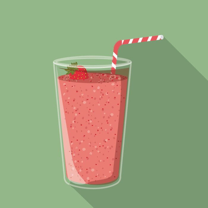 Fotobehang Drankje met een rietje