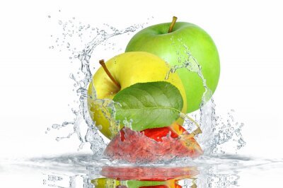 Fotobehang Drie kleuren appels