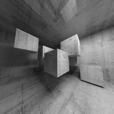 Driedimensionale 3D betonblokken