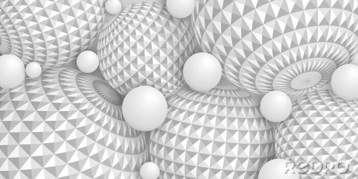 Fotobehang Driedimensionale ballen