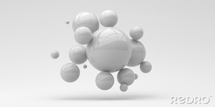 Fotobehang Driedimensionale hangende ballen