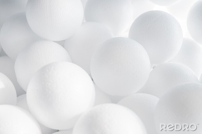 Fotobehang Driedimensionale polystyreen ballen