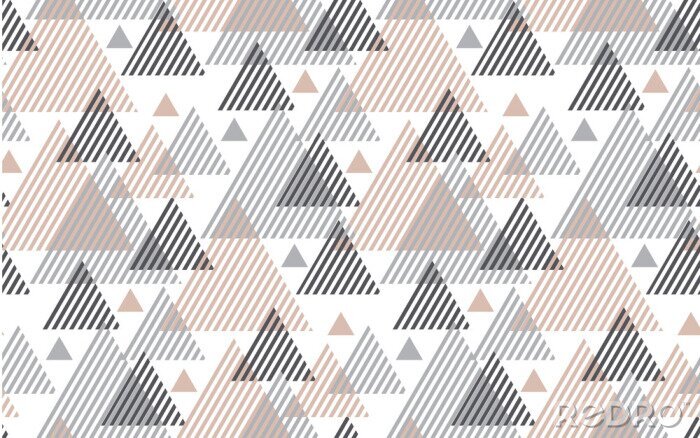 Fotobehang Driehoeken met lijnen