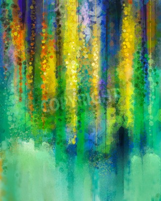 Fotobehang Druipende aquarelverf