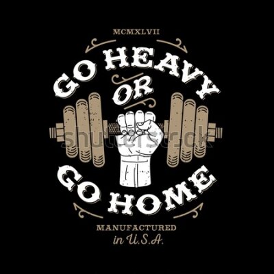 Fotobehang Een afbeelding met een motiverende slogan op een zwarte achtergrond.