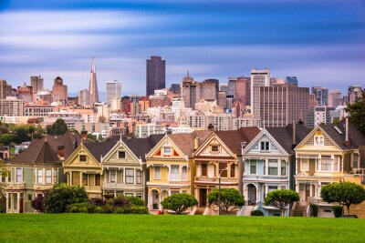 Fotobehang Een buitenwijken van San Francisco