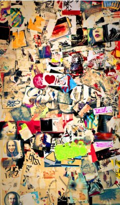 Fotobehang Een collage van schoolherinneringen