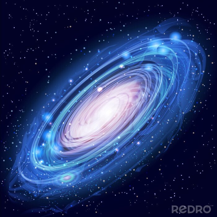 Fotobehang Een draaiend sterrenstelsel in de ruimte