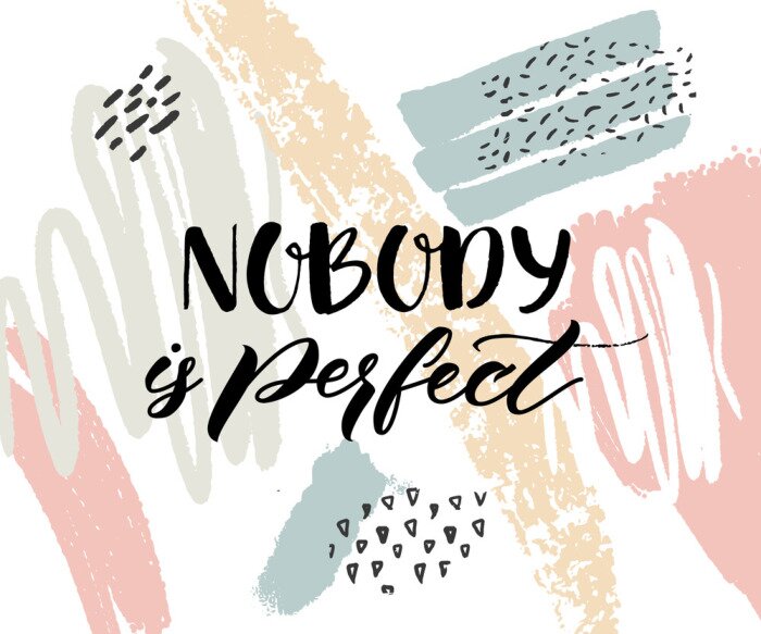 Fotobehang Een eenvoudige slogan op een artistieke achtergrond