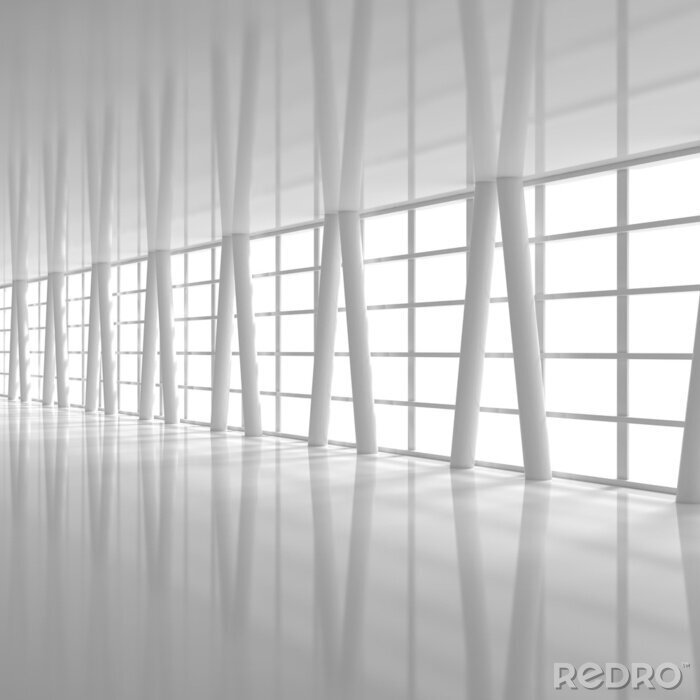 Fotobehang Een gang van ruimtelijke lichten