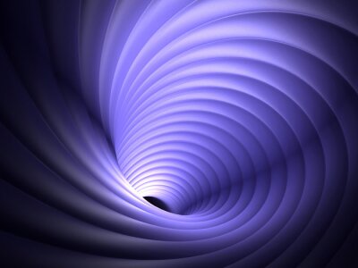 Een gegroefde paarse tunnel