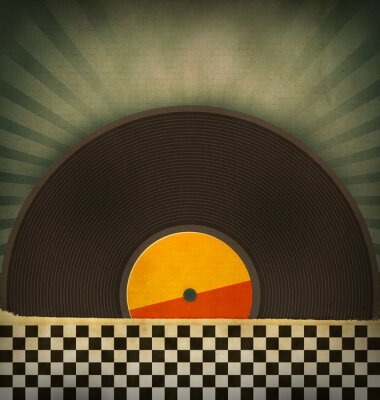 Een hit vinylplaat in een kartonnen doos