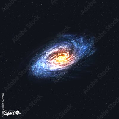 Fotobehang Een kleurrijk spiraalstelsel in de ruimte