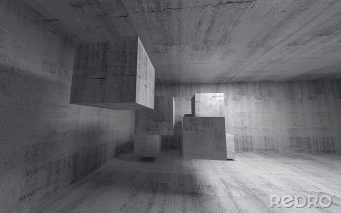 Fotobehang Een minimalistische ruimtelijke compositie