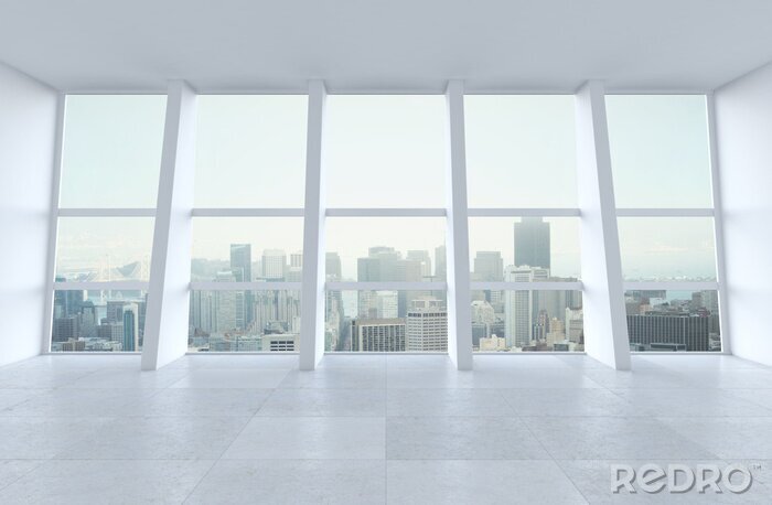 Fotobehang Een raam in de stad