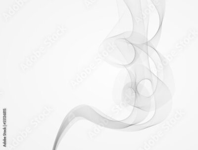 Fotobehang Een rookwolk op een witte achtergrond