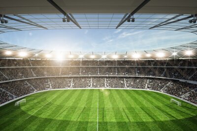 Fotobehang Een stadion met volle tribunes