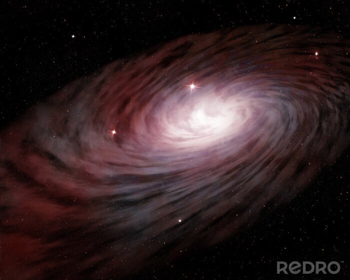 Fotobehang Een sterrenstelsel dat de kosmos vult