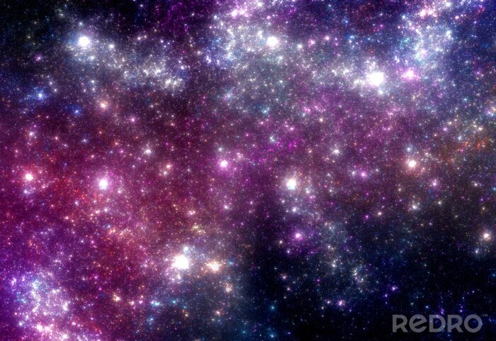 Fotobehang Een sterrenstelsel in paarse tinten