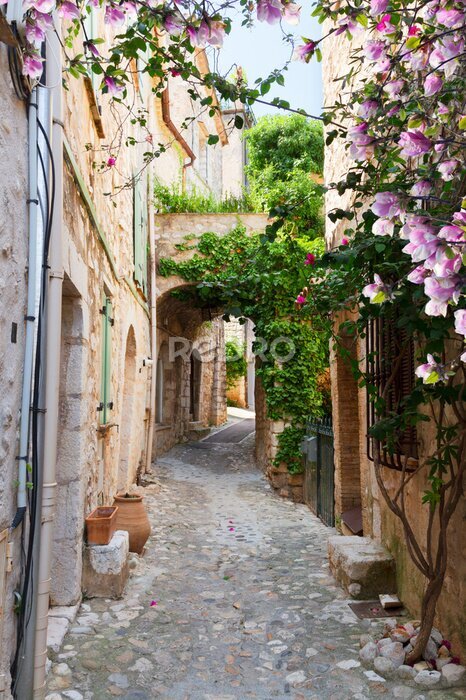 Fotobehang Een wandeling door een Provençaals stadje