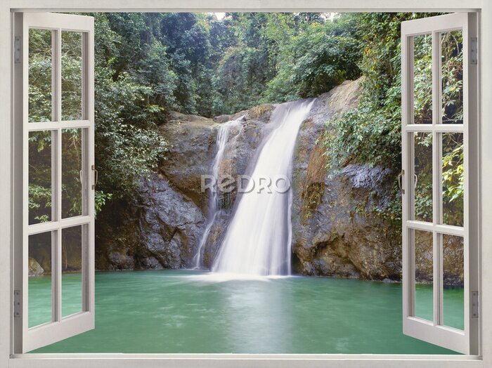 Fotobehang Een waterval nabij Iligan City op de Filipijnen