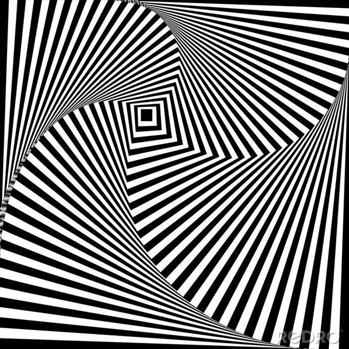 Fotobehang Een zwart-witte optische illusie
