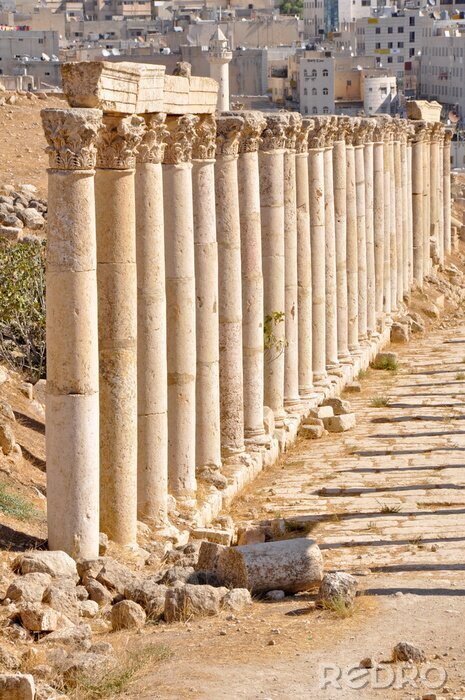 Fotobehang Eerste dwarsstraat, Jerash (Jordanië)