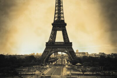 Eiffeltoren sepia vintage / retro-stijl
