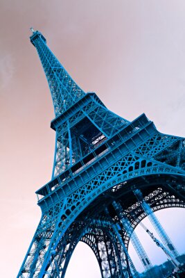 Fotobehang Eiffeltoren tegen de hemel