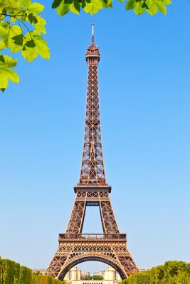 Fotobehang Eiffeltoren van Parijs tegen de hemel