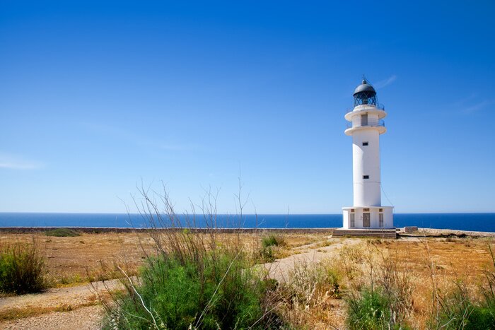 Fotobehang Eiland Formentera met vuurtoren