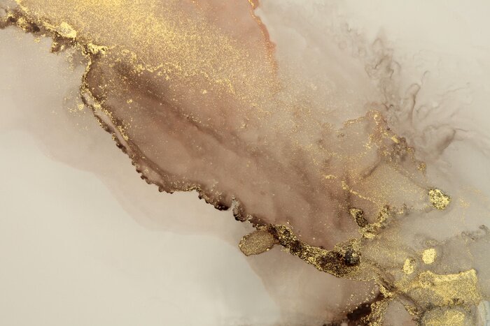 Fotobehang Elegant marmer abstract patroon met gouden glitter