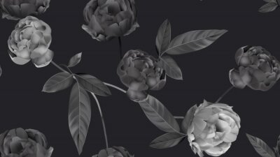 Elegant patroon van grijze rozen