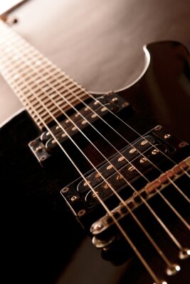 Fotobehang Elektrische gitaar van dichtbij
