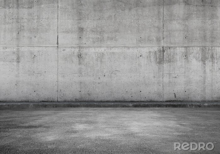 Fotobehang Empty parking lot, concrete interior