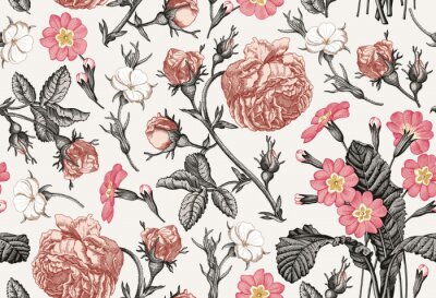Engelse rozen in roze afbeelding