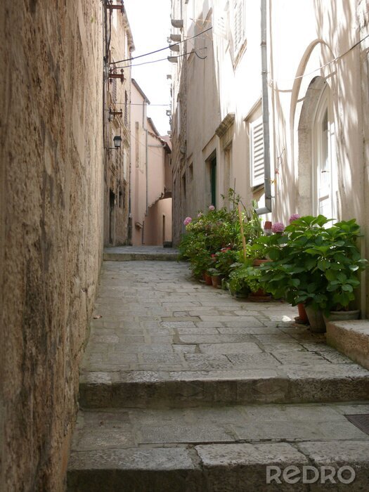 Fotobehang escalier Croatie
